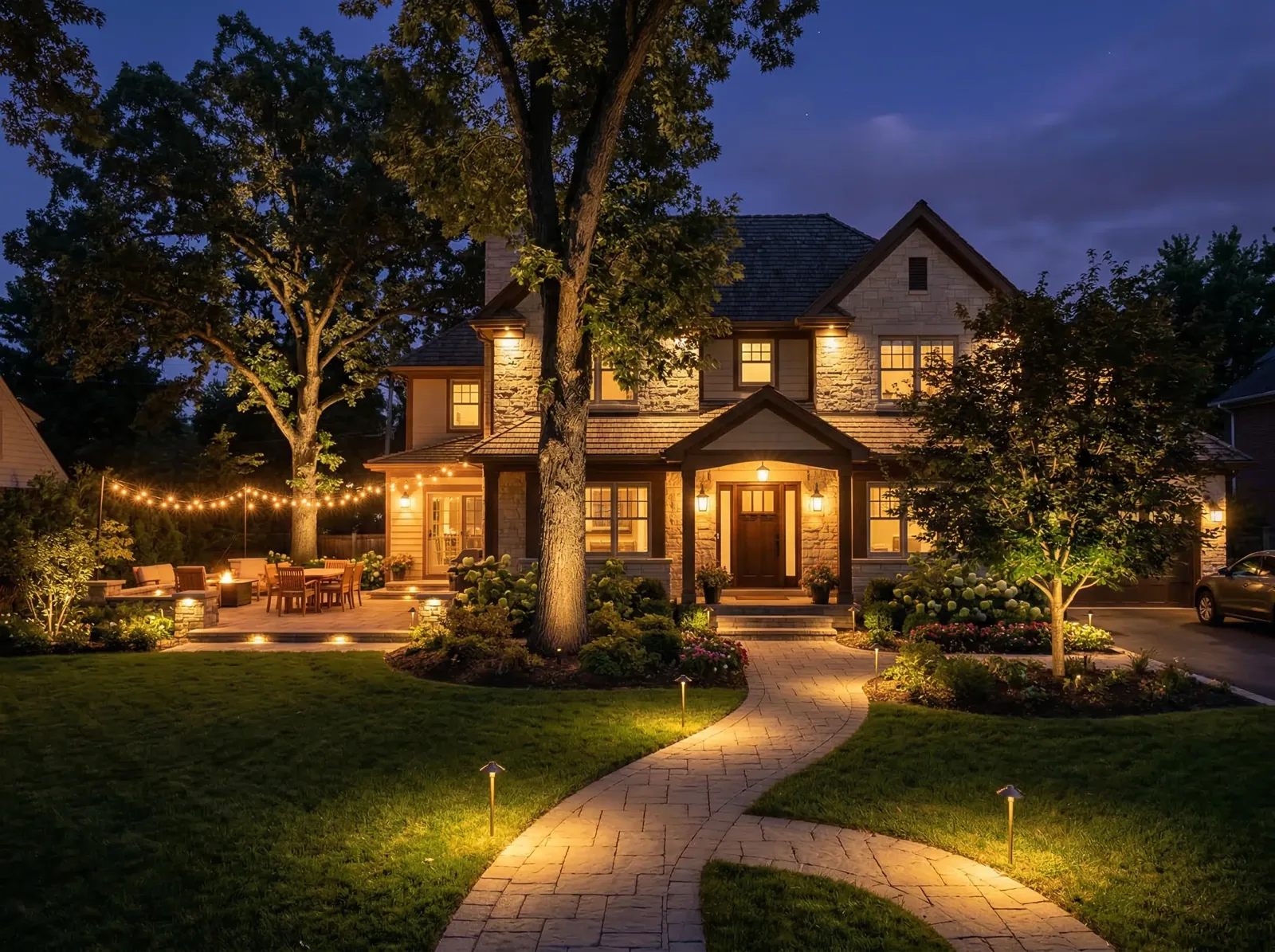 Landscape lighting after dark