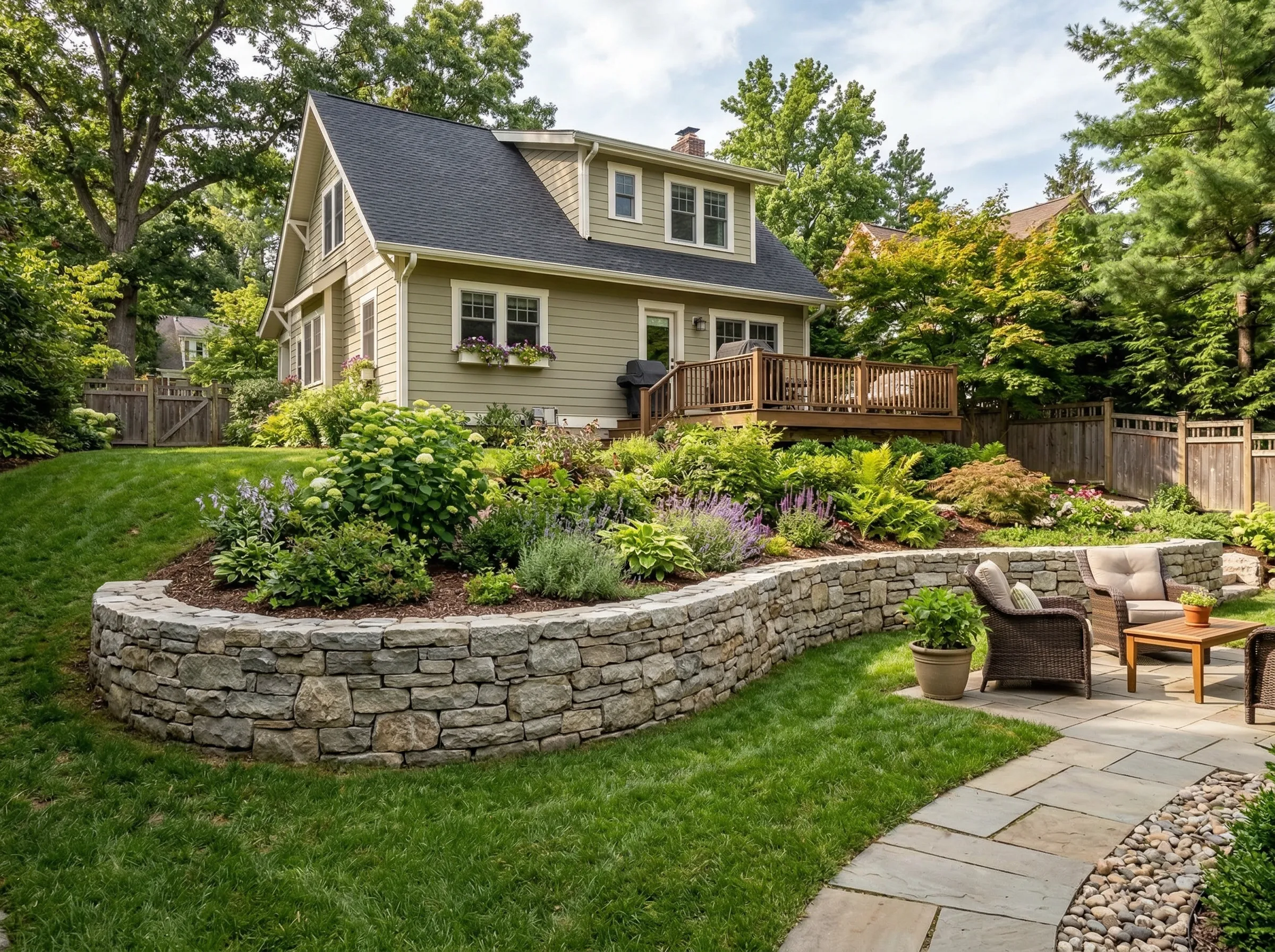 Custom retaining wall design in Lake County, IL