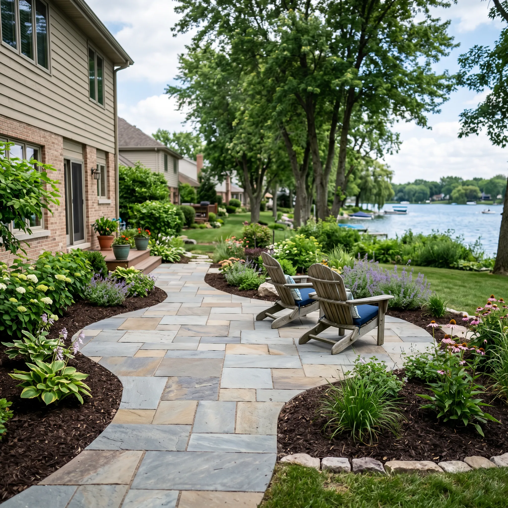 Decorative stone installation in Illinois