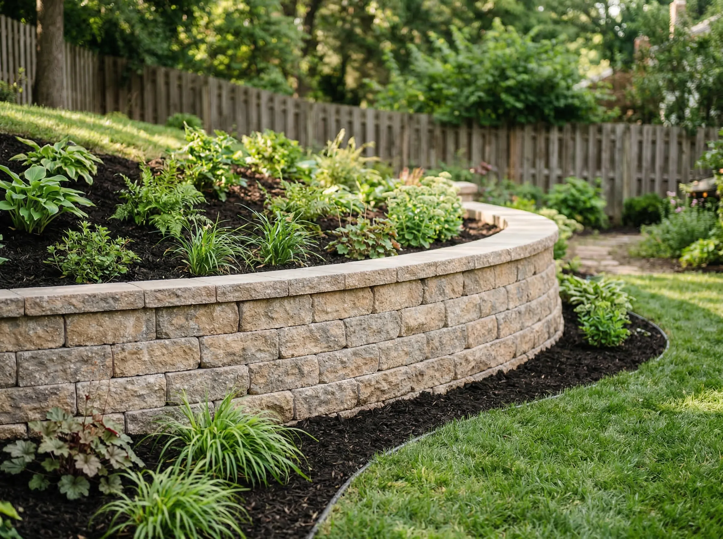 Retaining wall construction in Illinois
